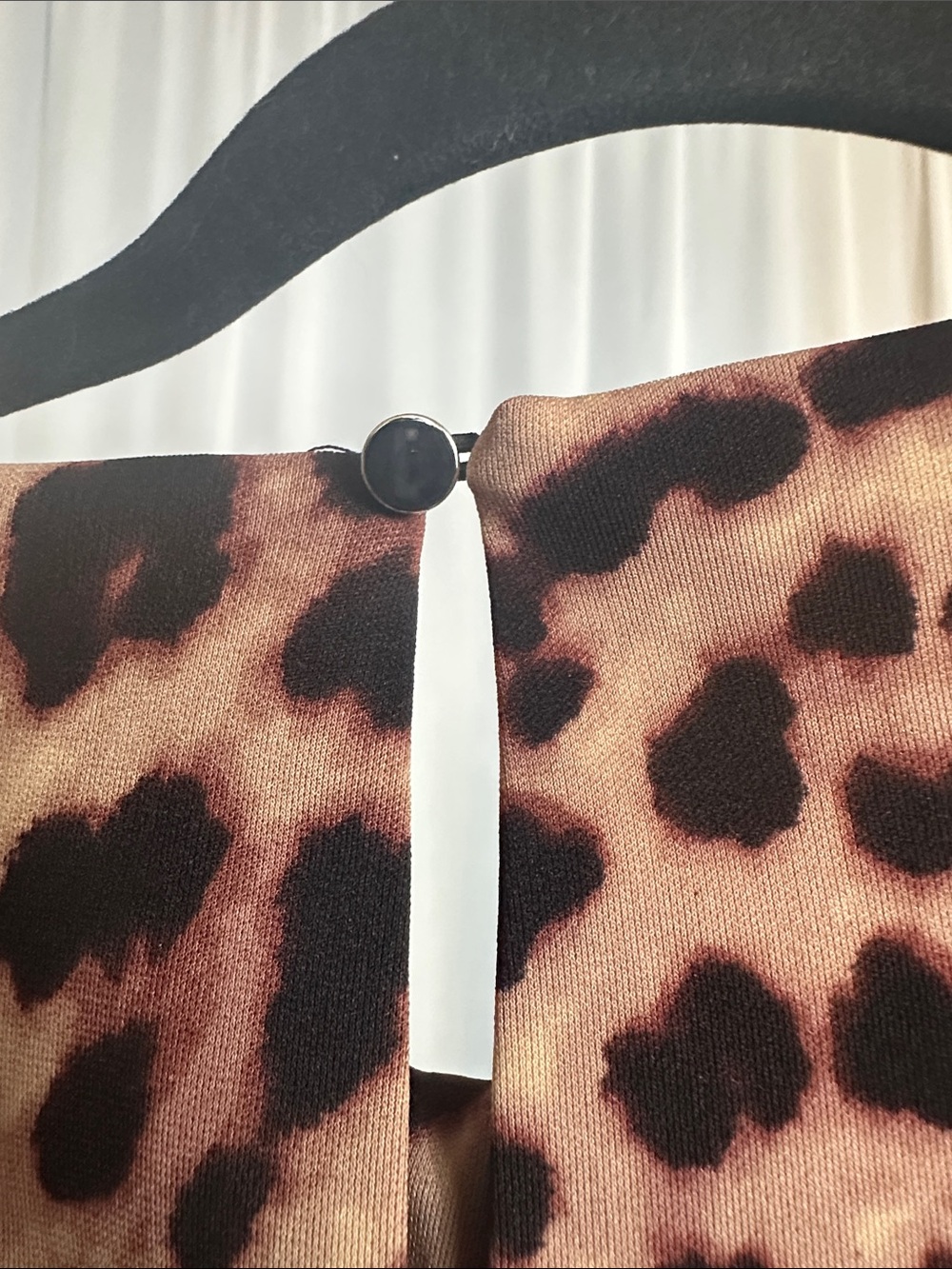 DKNY Leopard Print Long Sleeve Womens Dress in Brown and Black - Picture 6 of 8